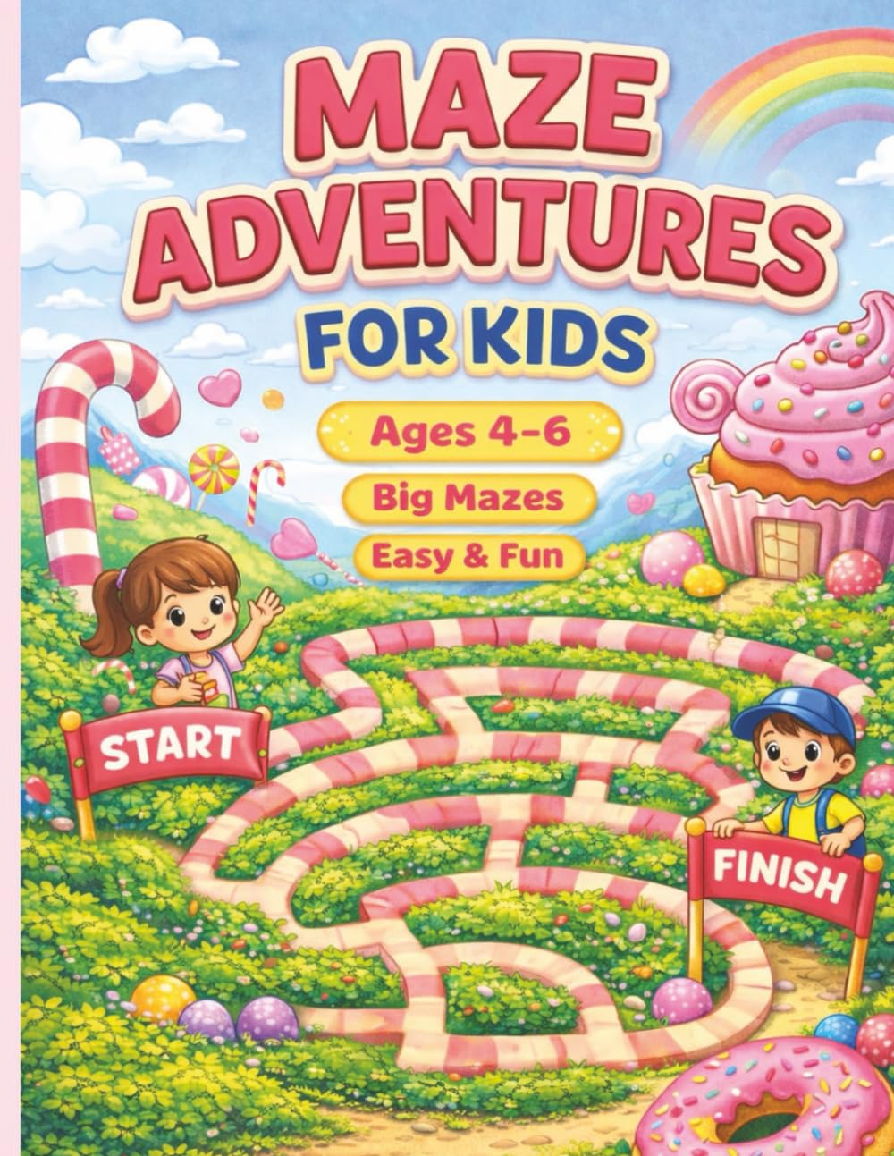 Maze Adventure for Kids: 40 Fun & Easy Square Mazes for Ages 6–8