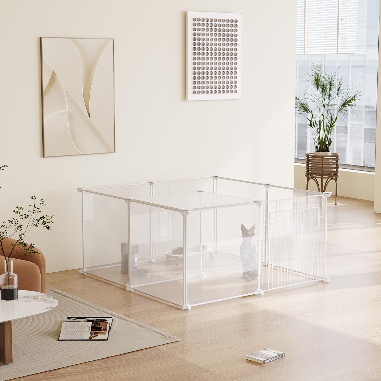 Amazon ペットフェンス ペットケージ 45×35cm ハリネズミ ハムスター うさぎ 小動物用柵 小型犬 猫 ベビーサークル 12枚