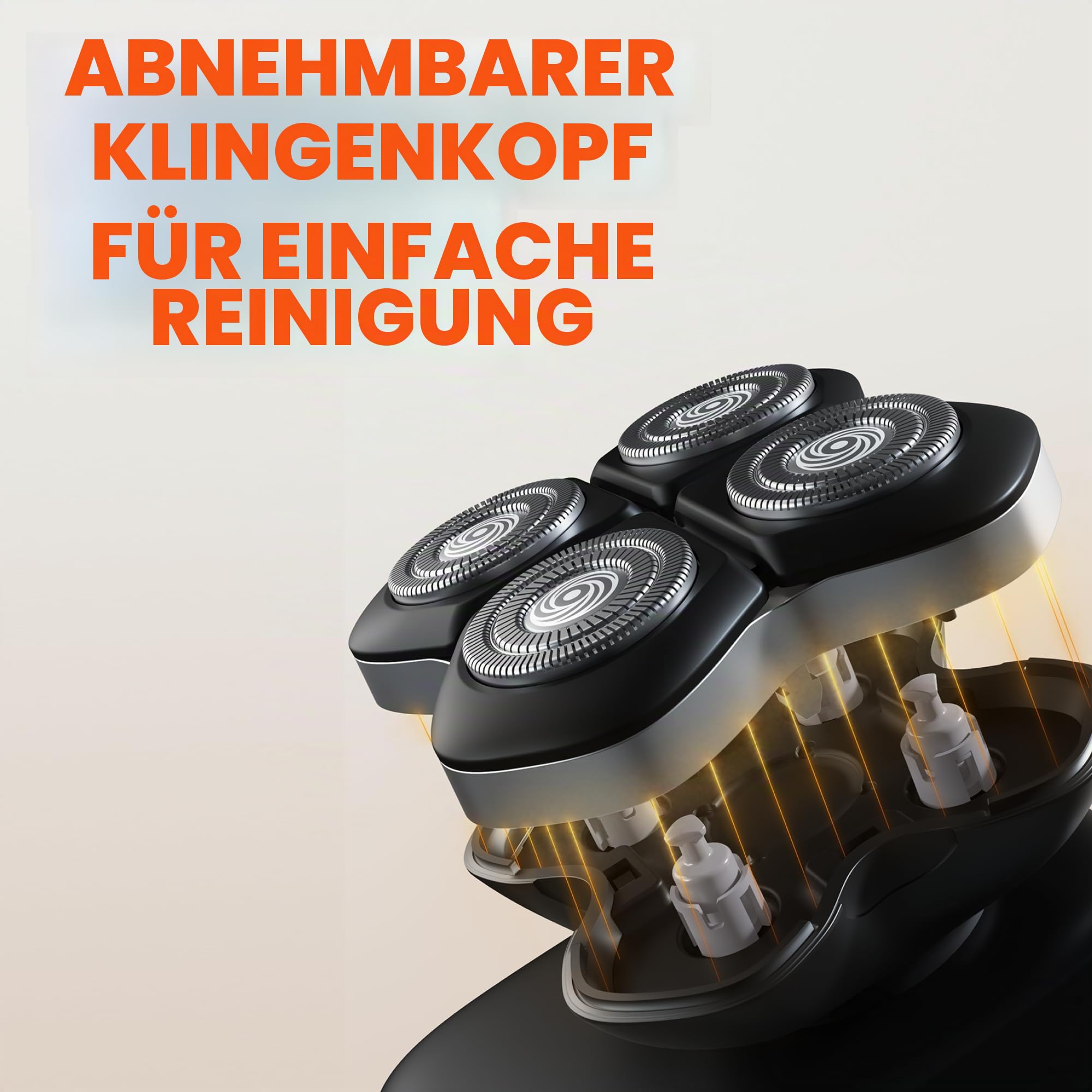 Freebird FlexSeries Pro Elektrischer Kopfrasierer - Schneller glatter Kopfrasierer, Nass-/Trockenrasur, Anti-Pinch, Rotationsrasierer, wiederaufladbar, kabellos, 4 flexible Klingen, ideales Geschenk