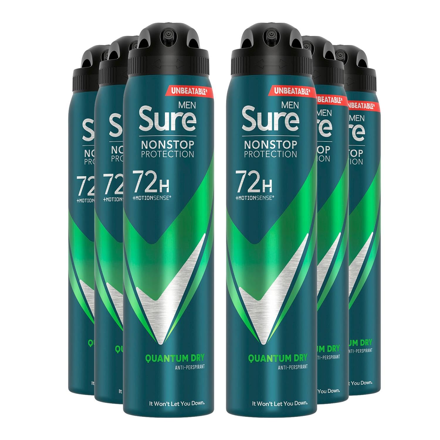 Sure Antiperspirant 72H Nonstop Sweat and Odour Protection Alcohol-Free ...