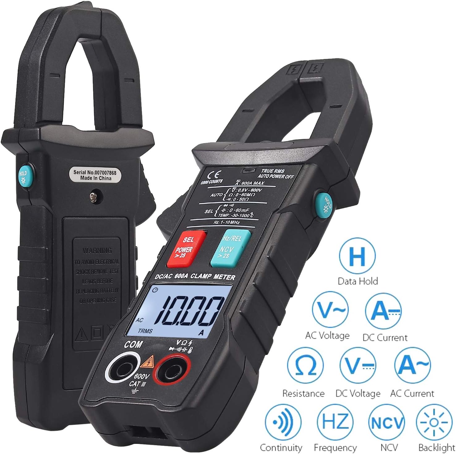 Chеареѕt 🛒 Proster Digital Clamp Meter 6000 Counts TRMS Auto with NCV AC/DC Current &Voltage Continuity Tester 600A 600V Diode Resistance Capacitance Frequency Temperature Flashlight & Alligator Clips Crеаtіvе Prоduсt Proster Digital Clamp Meter 6000 Counts TRMS Auto with NCV AC/DC Current &Voltage Continuity Tester 600A 600V Diode Resistance Capacitance Frequency Temperature Flashlight & Alligator Clips