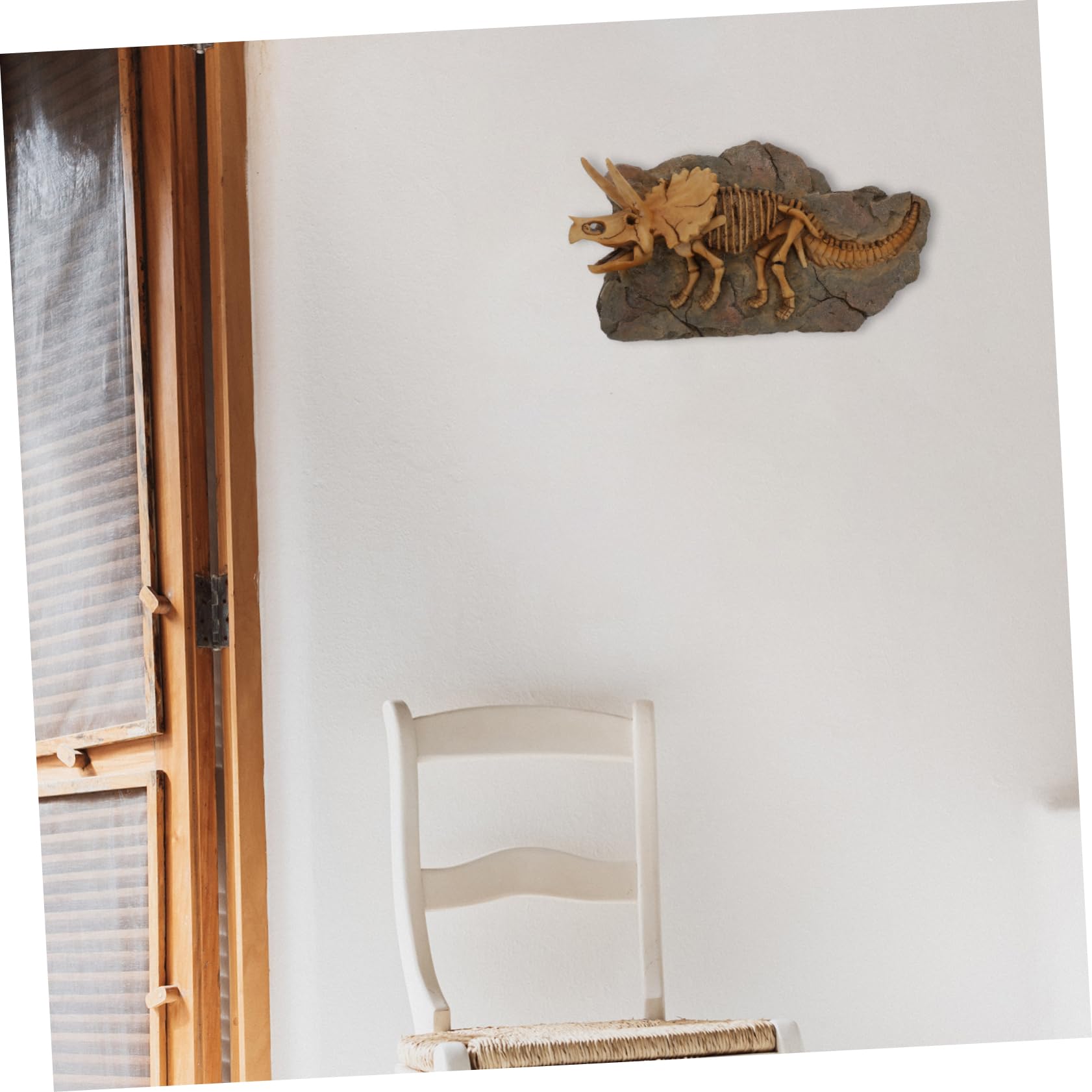 Zerodeko Figura de Fósil de Dinosaurio en Resina para Pared, Marrón
