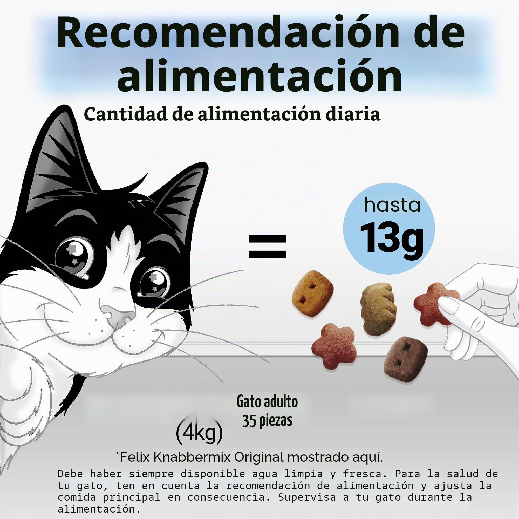 Felix Golosinas para Gatos Knabber Mix, Pack de 8 (8 Paquetes de 60 g)