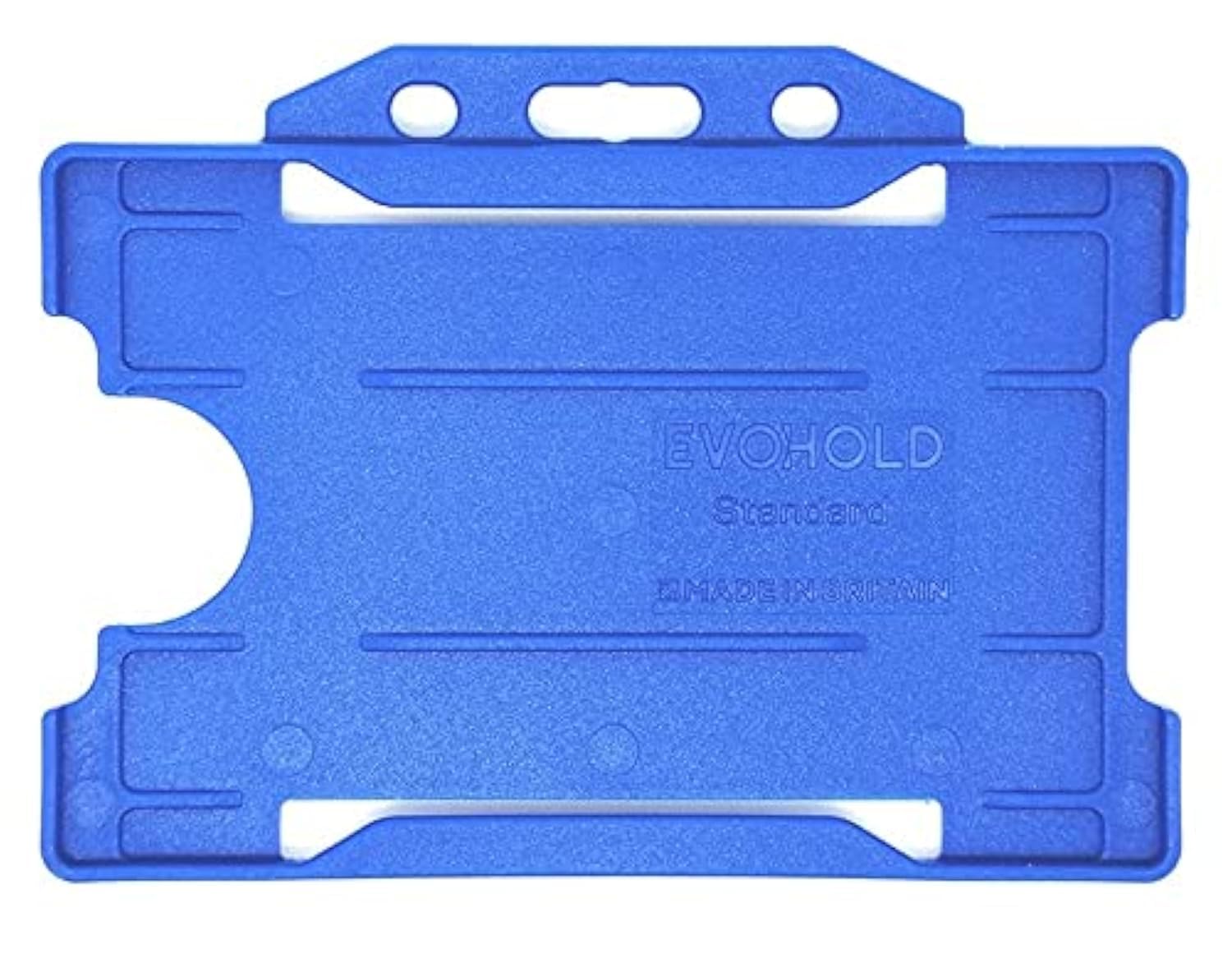 Identity-Plus: Light Blue Rigid Open Faced Landscape ID Card Badge Pass Holder (100)