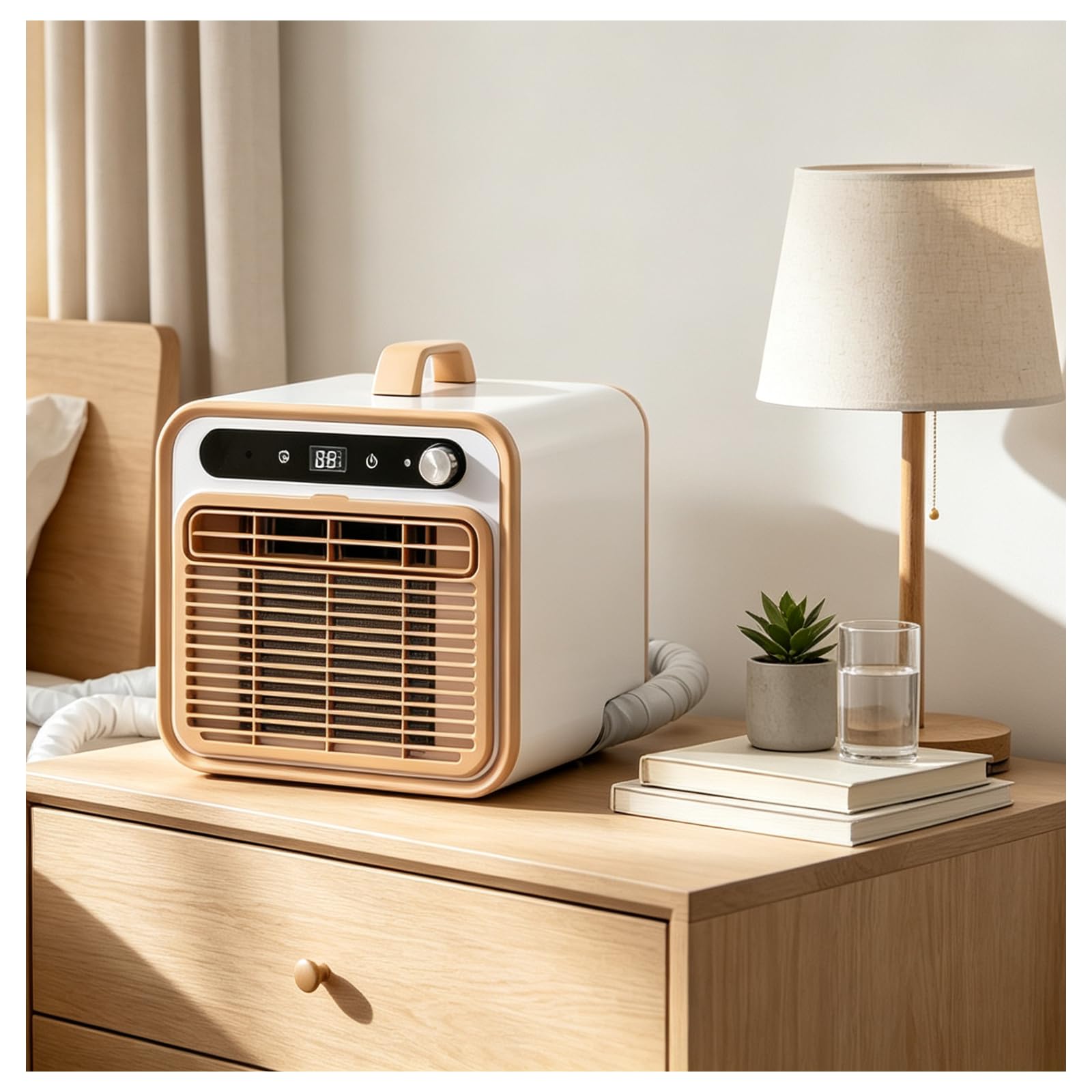 ZHENYUWANG Portable mini air conditioner with a split-unit design. 1.5-meterconnectingpipe