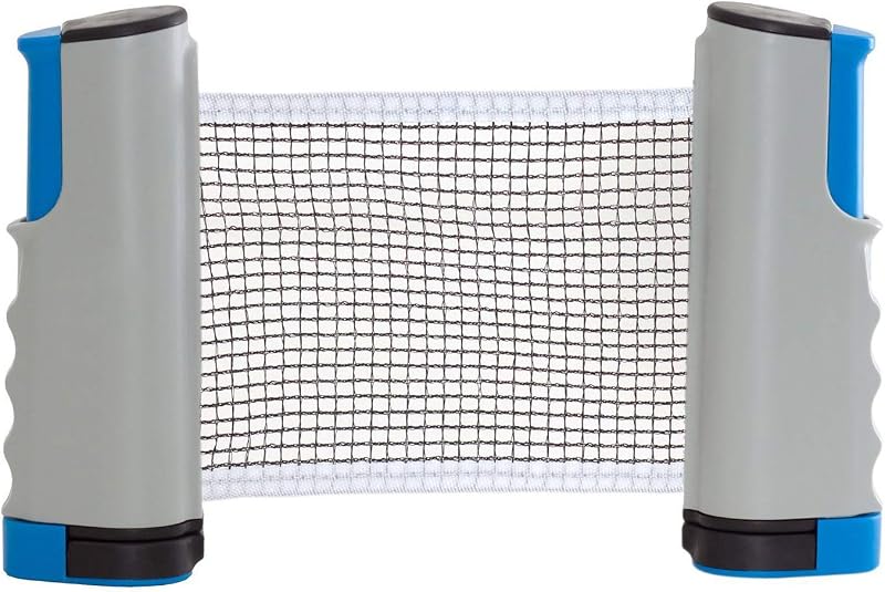 Redes de Tenis de Mesa, Red de Ping Pong Retráctil y Poste con Abrazaderas para Cualquier Mesa, Longitud Ajustable 175 (máx.) x 14,5 cm