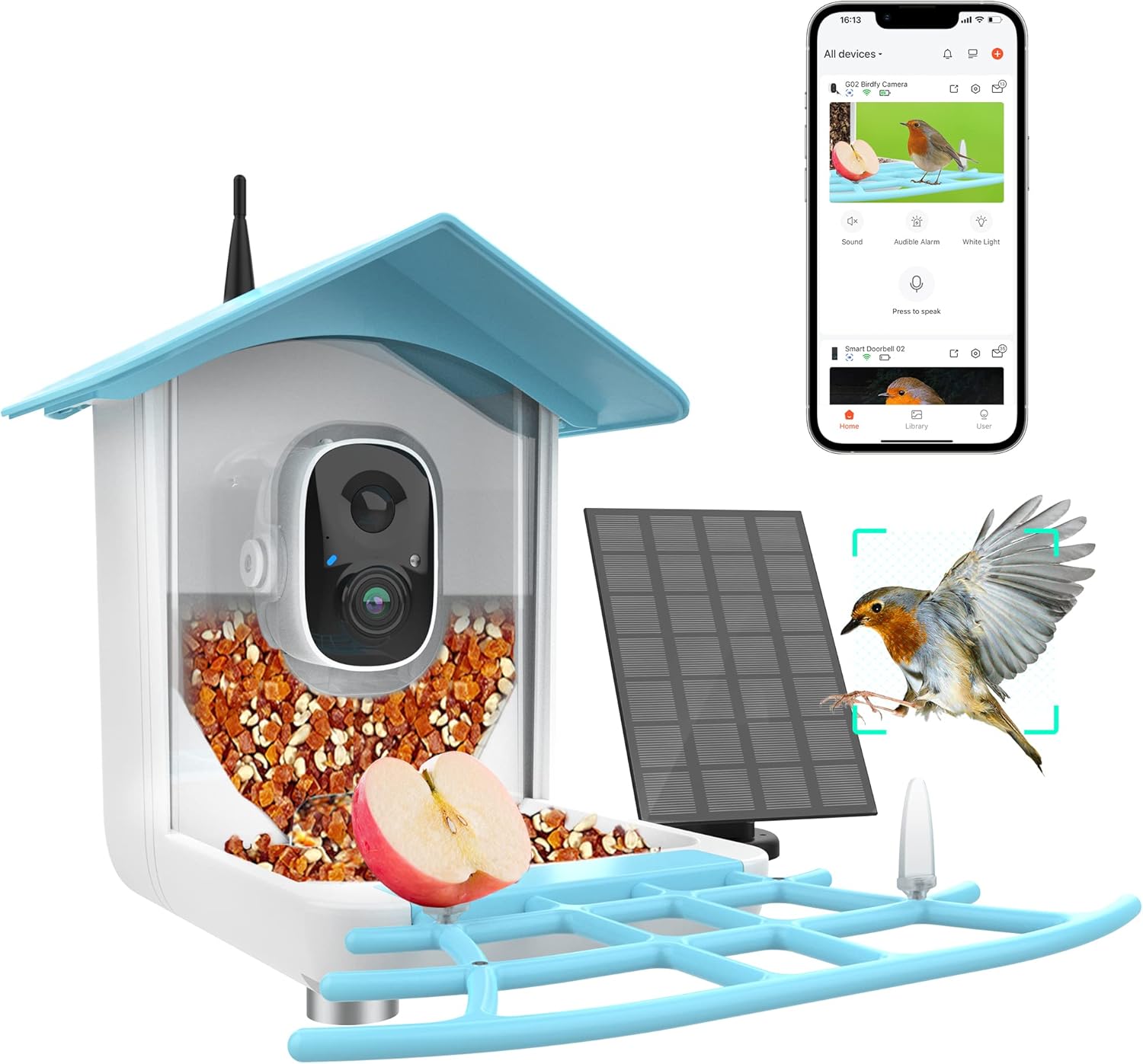 CPVAN Smart Bird Feeder with Camera, Bird Watching Camera