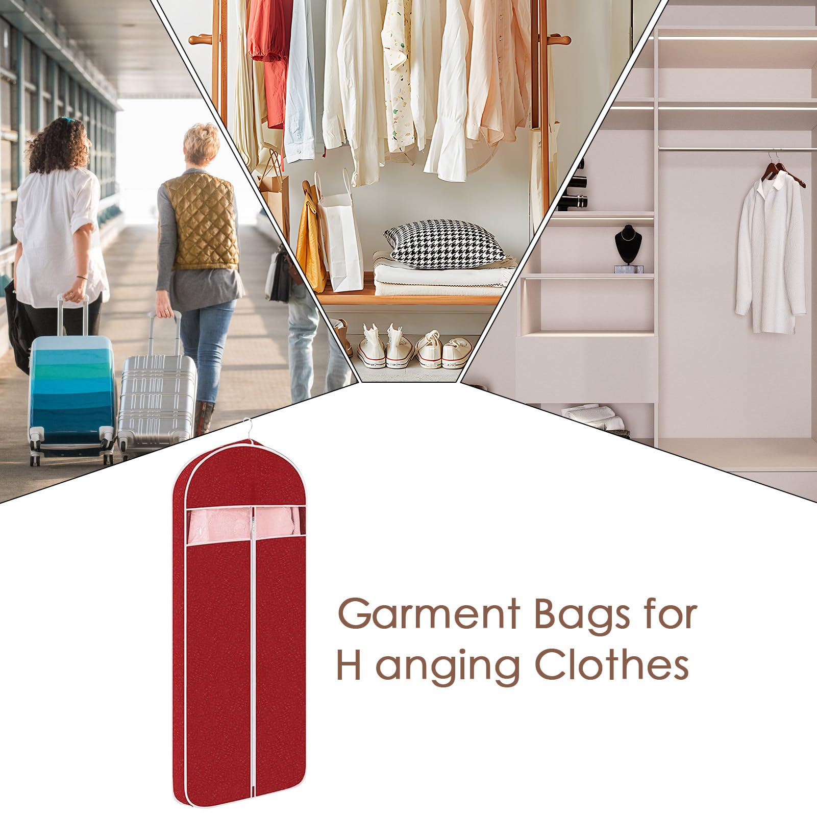 Juste anti-poussière transparente pour vêtements,sac de rangement pour vêtements,robe de mariée