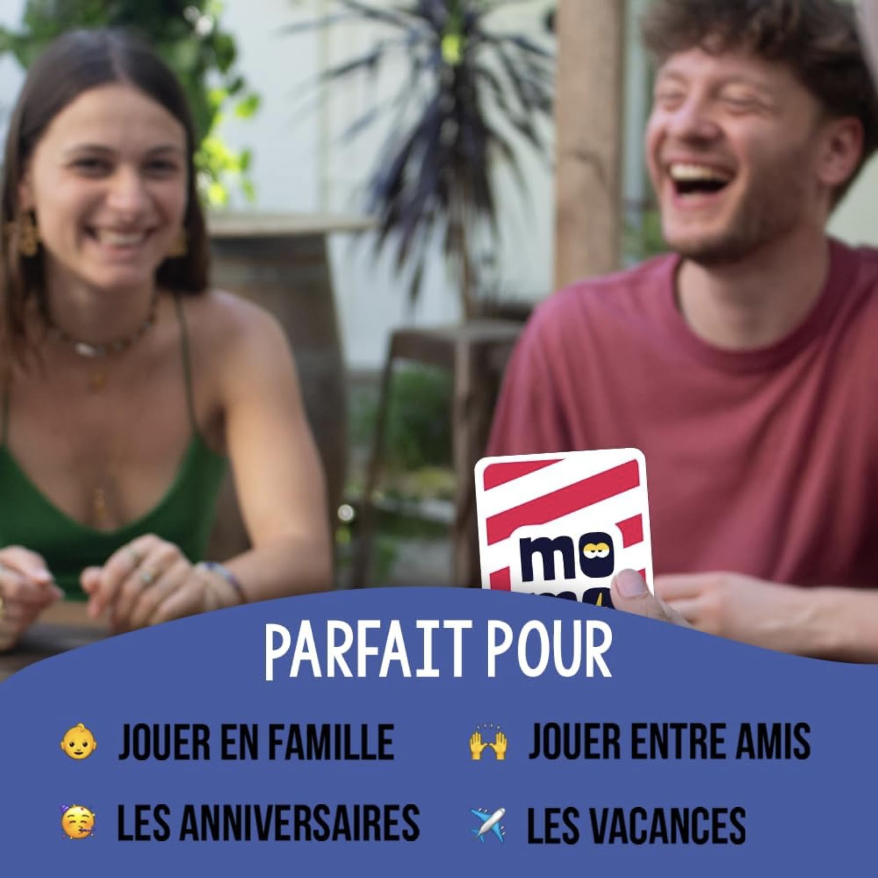Momo jeu de société hilarant ambiance famille amis 2-8 joueurs 8 ans+