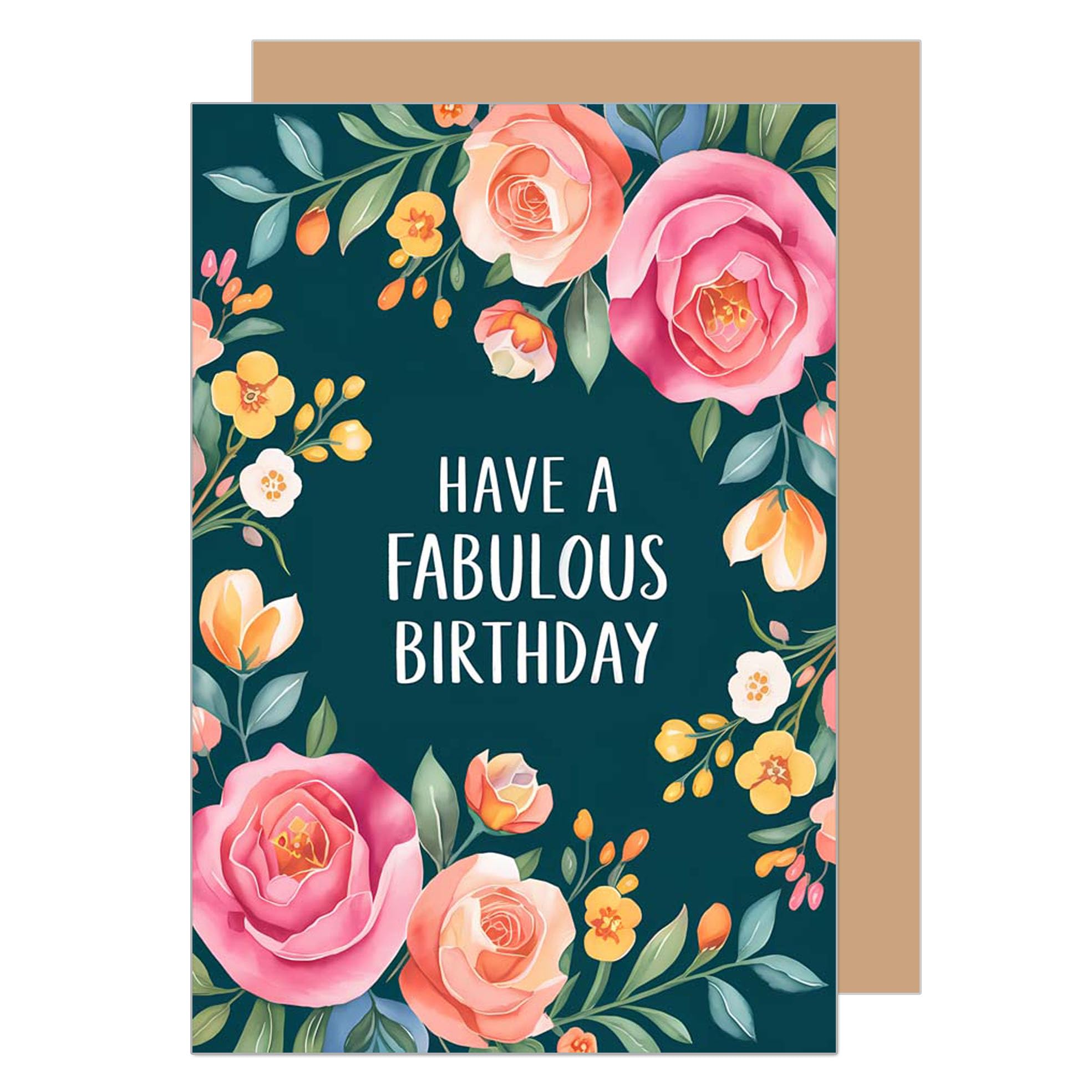 Edition Seidel Premium Birthday Card with Envelope. Greeting Card Birthday Happy Birthday Mum Wife Girlfriend Flowers (G3765 SW025)