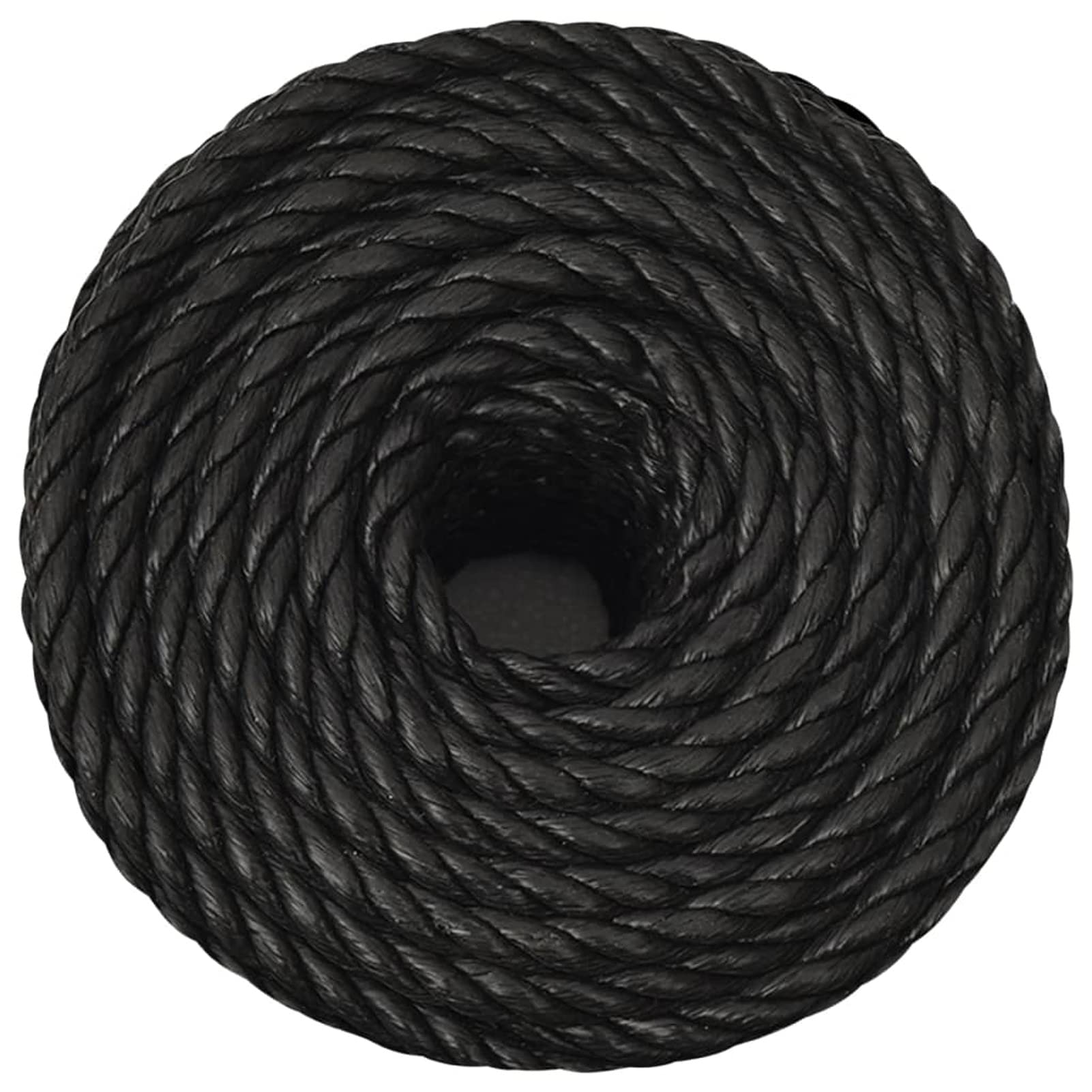 Tidyard Arbeitsseil Bodenarbeitsseil Bootsseil Arbeitsleine Polypropylenseil Mehrzweckleine Seil Bootsleine Allzweckseil Schnur Tau Leine Gedreht Ankerleine Festmacher 14 mm 100 m Schwarz
