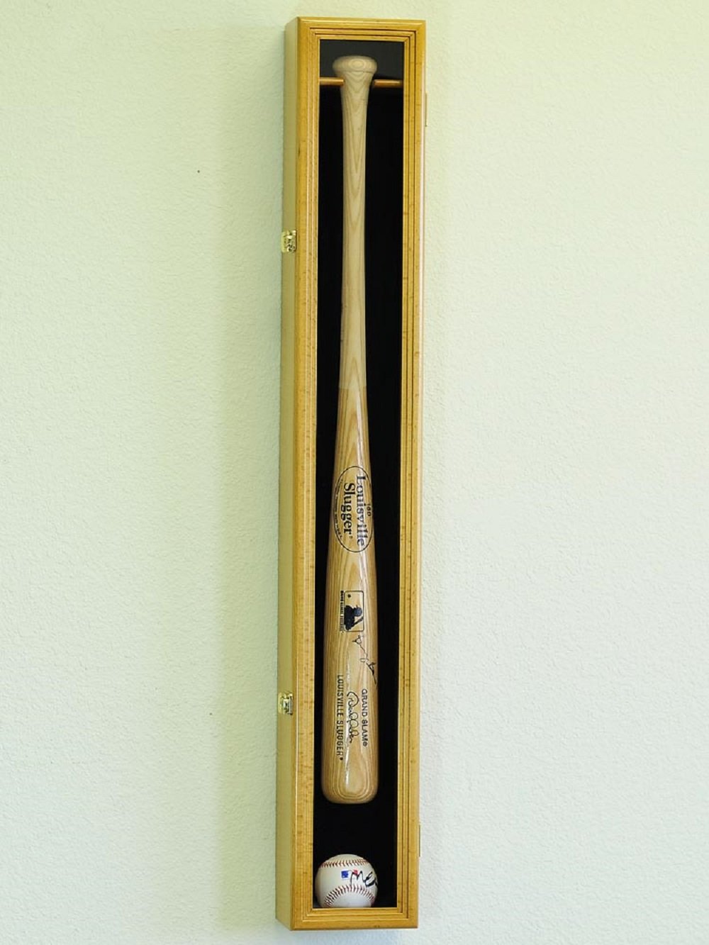 1 Baseball Bat Display Case Rack Cabinet Holder w/ 98% UV Protection Lockable Veritical & Horizontal mounting