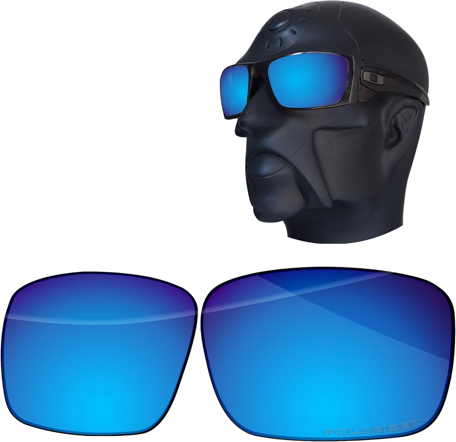 Ensky HardyShield Replacement Lenses for Oakley Fuel Cell OO9096 60mm Sunglasses - Intense Blue