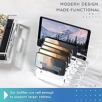 Vista 8 de Charging Station for Multiple Devices – 6-Port USB Charging Dock for Apple & Android – Fast Multi-Charger Organizer for Phones, Tablets & More
