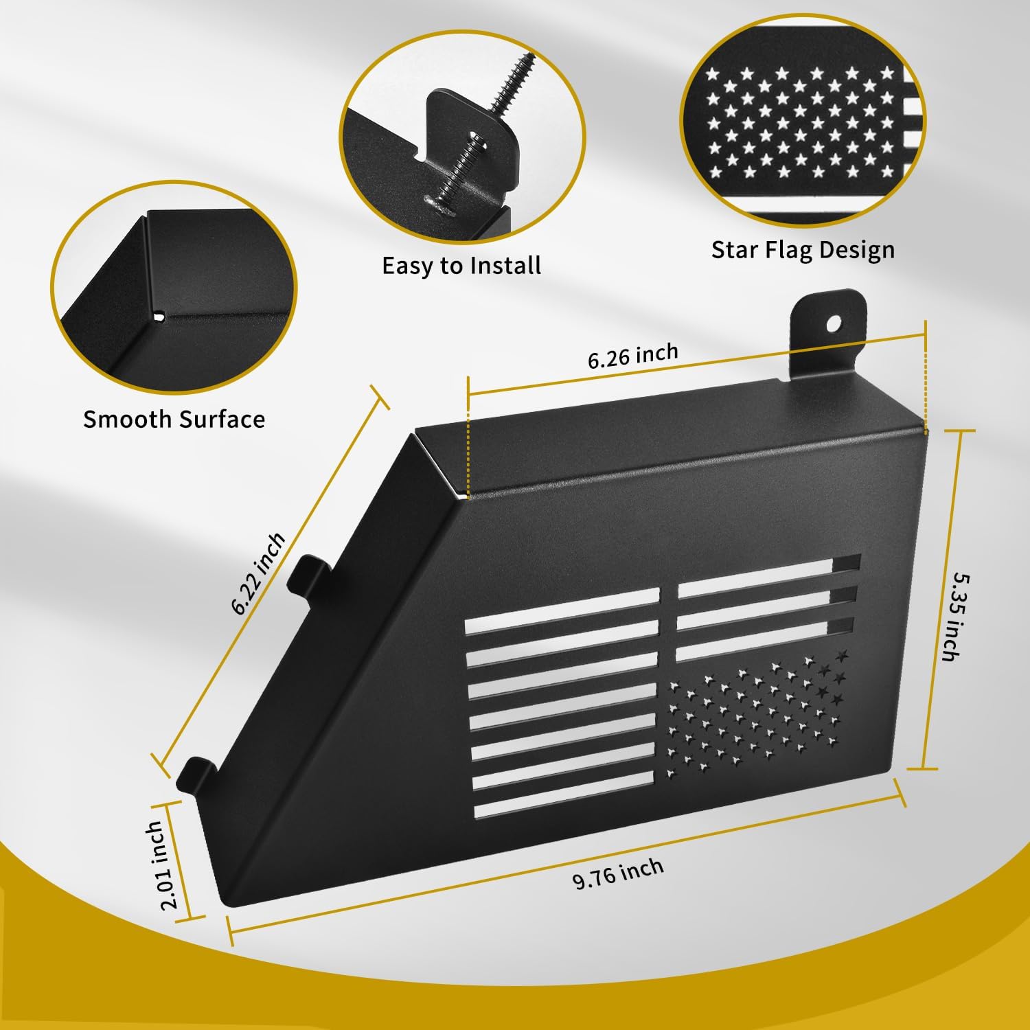 Metal Rear Door Storage Boxes Compatible with 2007-2018 Jeep Wrangler JK JKU 2/4 Door, 2 Packs Rear Door Side Insert Organizer Pockets for Jeep Saggy Net Replacement(Black)