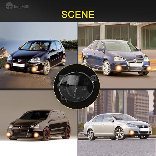 Miniatura 7 de TangMiGe Faros antiniebla para Volkswagen GTIVolkswagen Jetta 2006 2007 2008 2009 2010, repuesto de faros antiniebla premium (VW GTIJetta), 1 par,