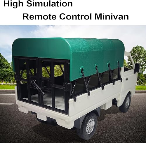 Miniatura 2 de KNACKTOYZ Camión RC todoterreno 2.4G para niños, camioneta de escalada 116 con lona, auto de control remoto todo terreno con luces LED, juguetes de