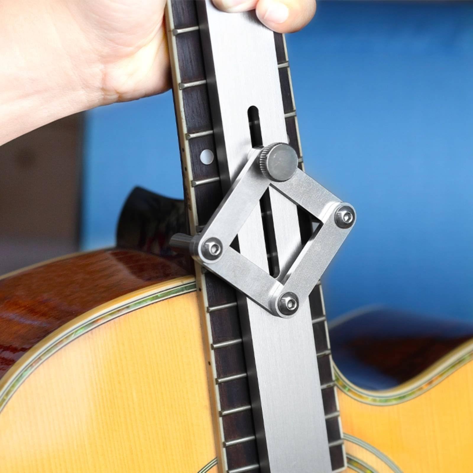 Righello di Allineamento Chitarra Centro Righello Luthier Collo Strumento Misurazione Corpo Leggero E Rigido per Misure Affidabili E Ripetute Adatto a