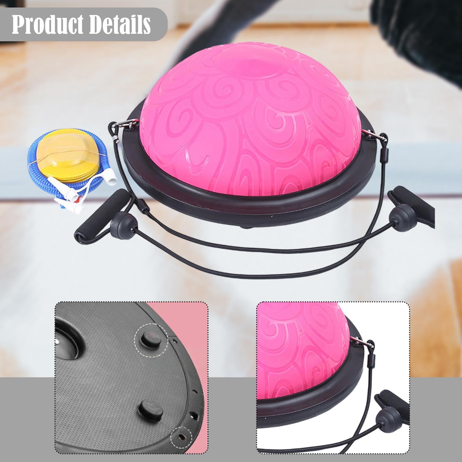 Gralara Gleichgewichtsball Balance Halber Gymnastikball Trainingsgerät mit Starker Tragfähigkeit für Abwechslungsreiches Training für Alle Fitnessleve