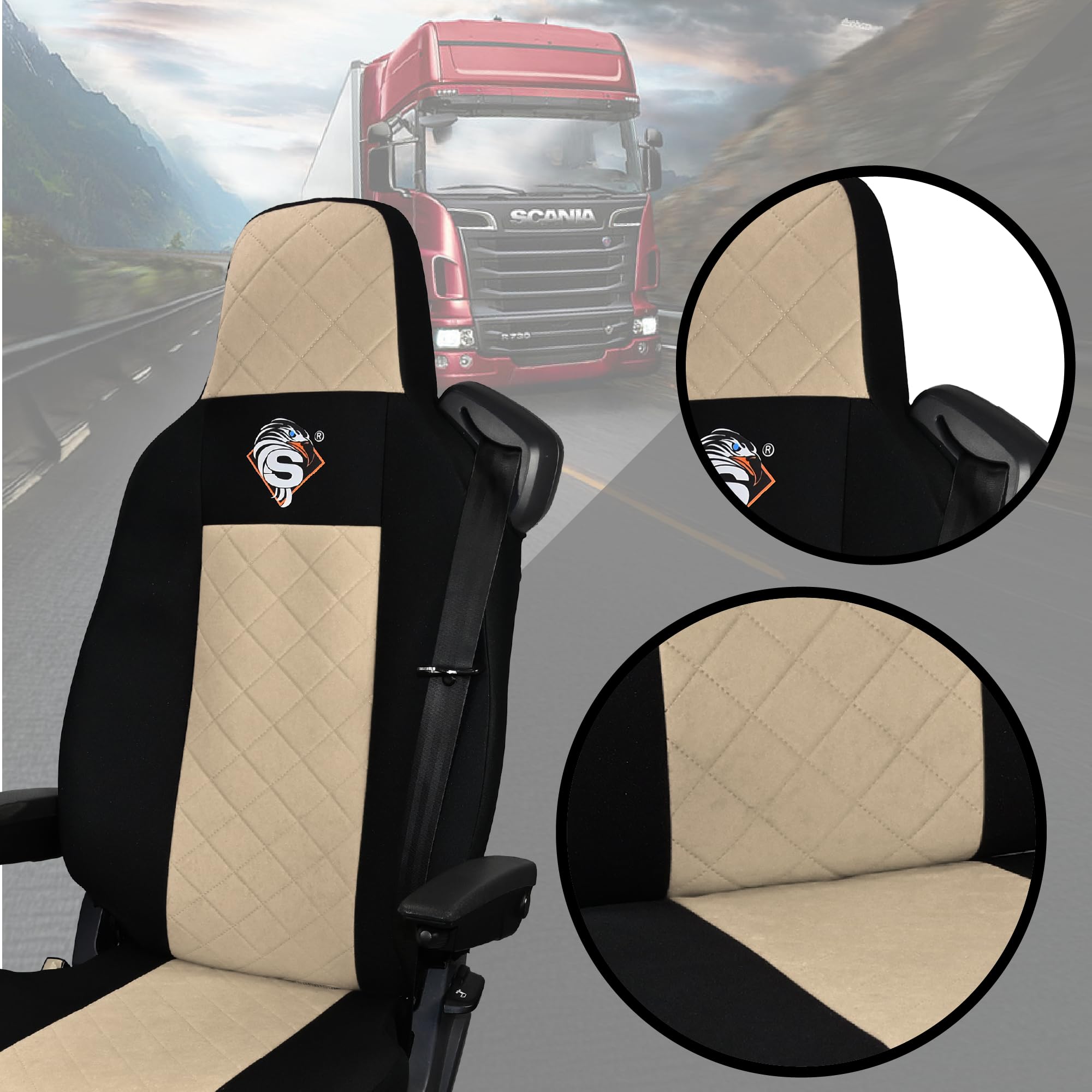 SABA Auto Sitzbezüge LKW für Scania R-Reihe ab 2013, S-Reihe ab 2017