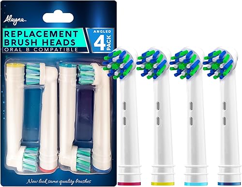 Miniatura 2 de Cabezales de cepillo de repuesto para Oral B, paquete de 4 cabezales de cepillo eléctrico genéricos cruzados para Oralb Braun, cepillos de dientes