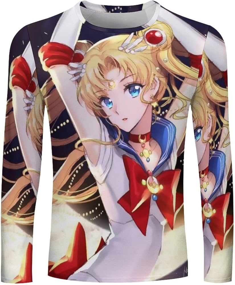 Amazon.co.jp: メンズ 長袖tシャツ 美少女戦士セーラームーン ロングt