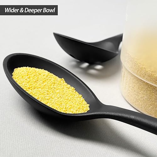 Miniatura 4 de Cucharas de silicona para cocinar  Cucharas de cocina extra grandes para mezclar, servir y revolver  Utensilios antiadherentes resistentes al calor