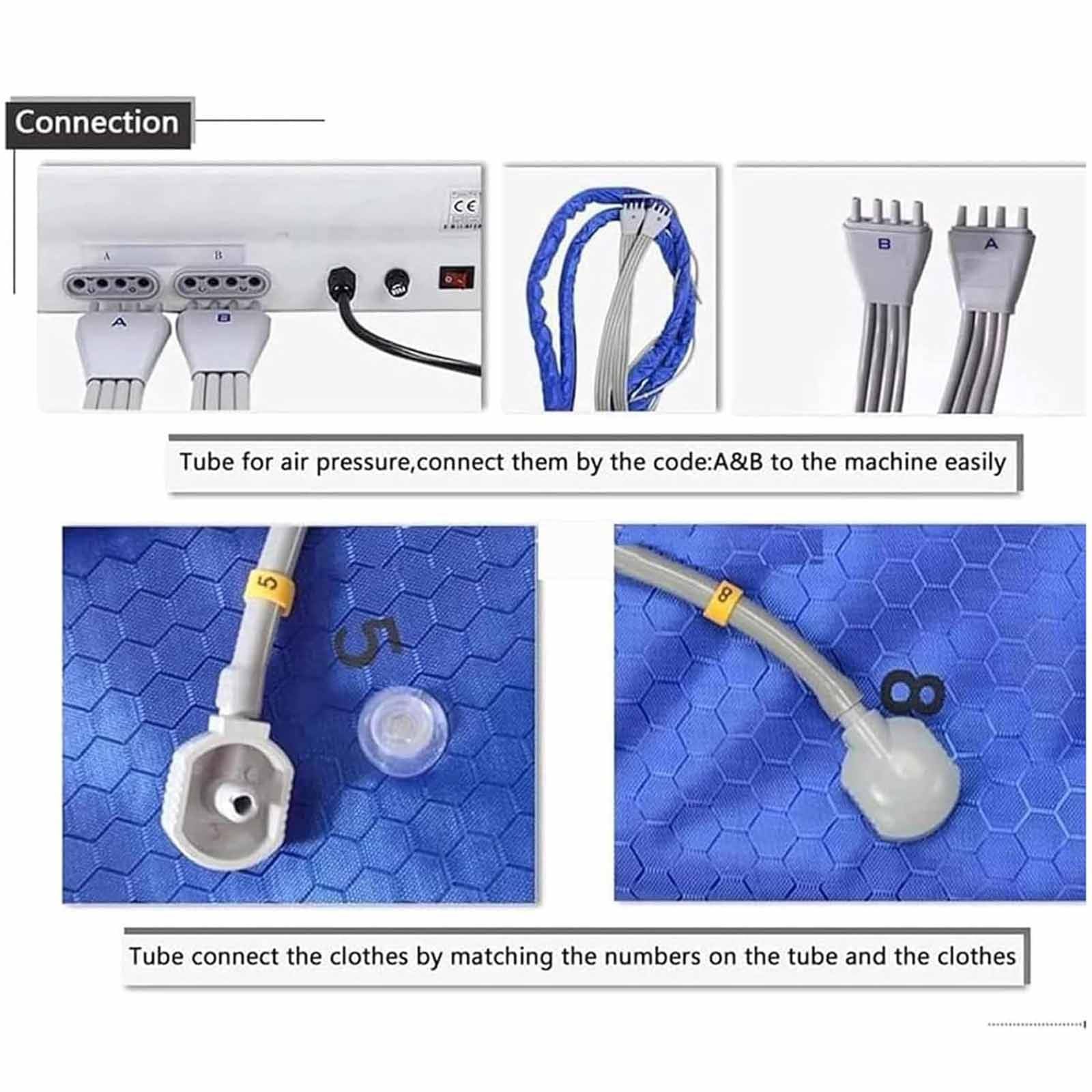 Pressoterapia Linfodrenaggio Total Body per Casa Massaggiatore Elettrico Compressione Massaggiatore Anticellulite Macchinario Macchina Linfodrenaggio Tuta Drenaggio Linfatico,Blue