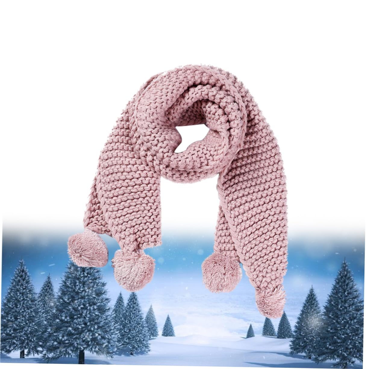 Schal Baby Schal Rosa Kinder 3st Kinder Warmer s s Für Winter Für Flauschiger Kugel Woll Rosa