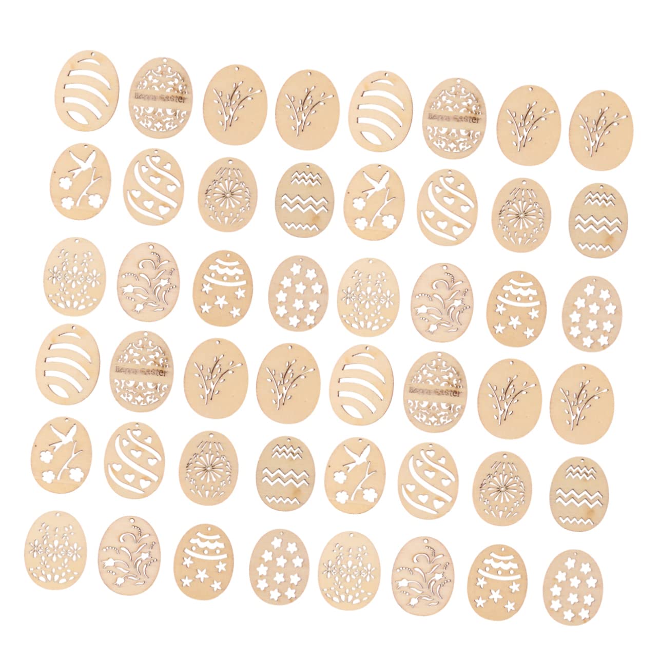 NUOBESTY 3 Juegos Manualidades De Madera Decoraciones Colgantes Adornos De Bolas De Navidad Claro Bolas De Navidad Adornos De Madera De Pascua Colgando Recortes De Bambú 100 Uds * 3