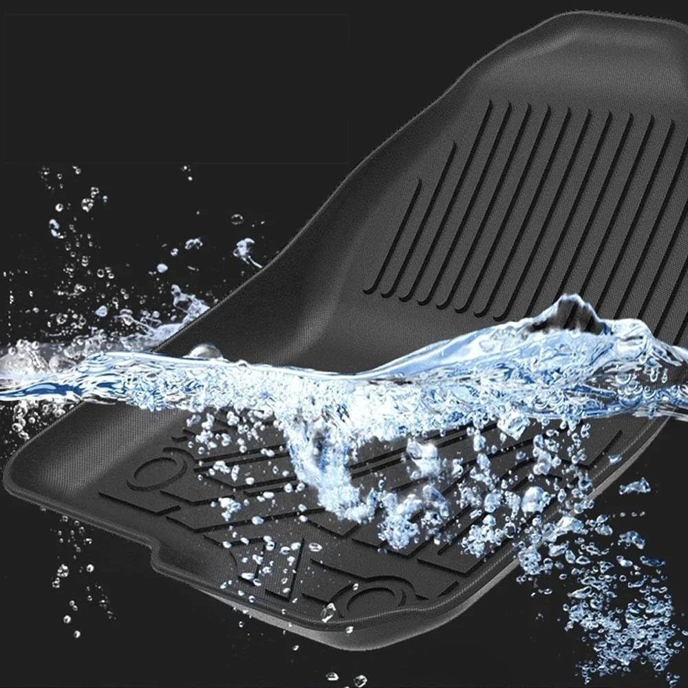 Alfombrillas Piso Automóvil Para Peugeot 3008 2017-2021 Alfombrilla De Coche Impermeable De Goma TPE Antideslizante Con Revestimiento Completo Para Volante A La Izquierda Kit de Alfombrillas