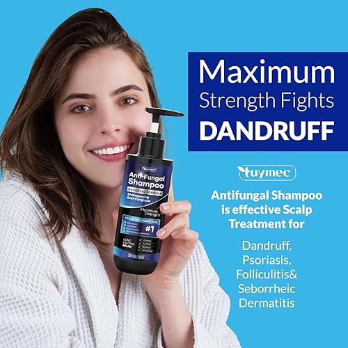 Miniatura 5 de Champú para la psoriasis, champú de foliculitis para dermatitis seborreica, antifúngico y anticaspa para hombres y mujeres, 10.1 fl oz.