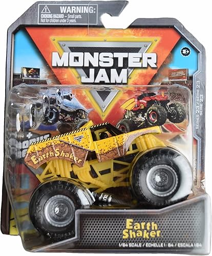 Miniatura 1 de Hot Wheels Monster Truck Earth Shaker, a escala 1:64, fundido a presión, Monster Jam Shaker, para niños de 3 años en adelante