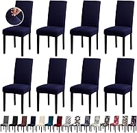 Vista 27 de Fundas de Silla de Navidad, Juego de 4 Fundas Elásticas para Sillas de Comedor, Protectores de Silla para Decoración de Navidad/Decoración del Hogar