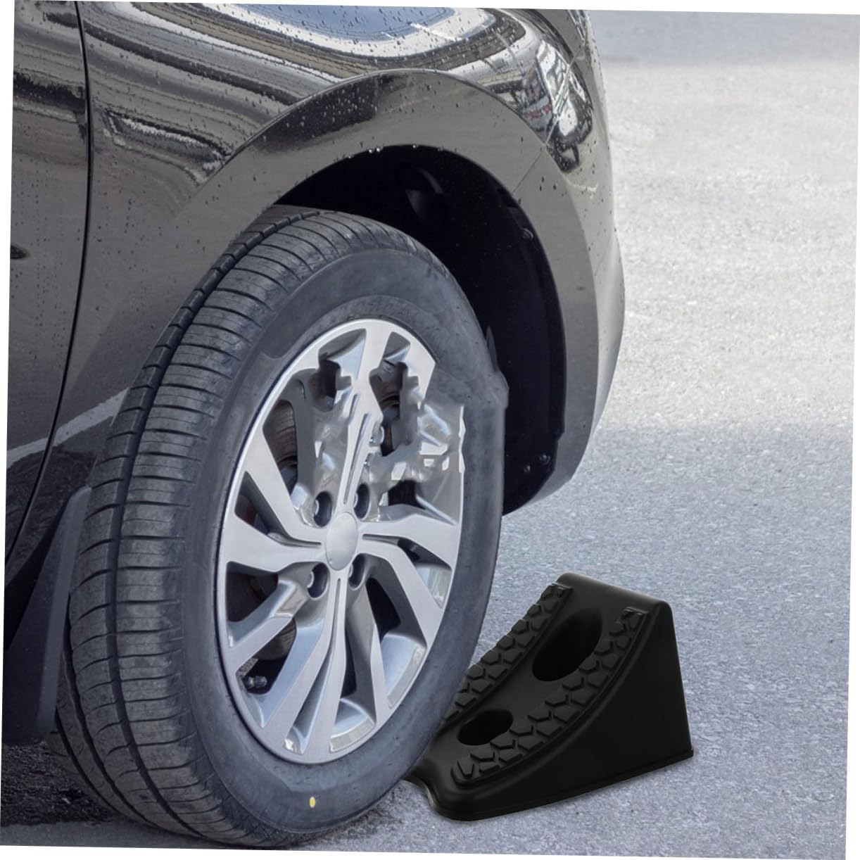 VOSAREA 2pcs Heavy Duty Wheel Chocks for Cars Rvs and Off-Road Vehicles Non- Tire Block for Secure Positioning and Wheel Stability Conditions