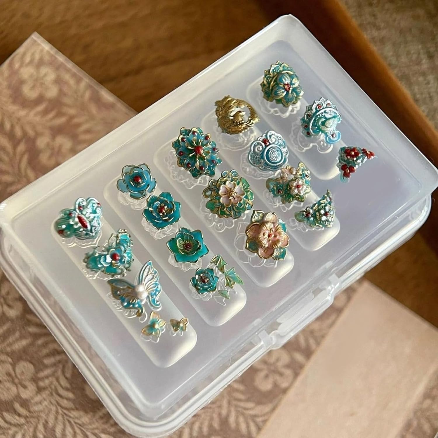 Silicone Nails Art Accessory Flower Theme Nails Decorative Mold Texture Suitable for Various Types Nail Art Mold