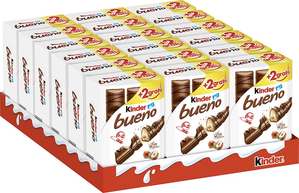 kinder bueno 8er Pack - Vorratspack mit 18 Packungen zu je 172g