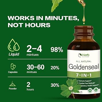 Health Supplement w/Goldenseal Extract for Immune Support,2oz | Combat Free Radicals & Respiratory Health Support.