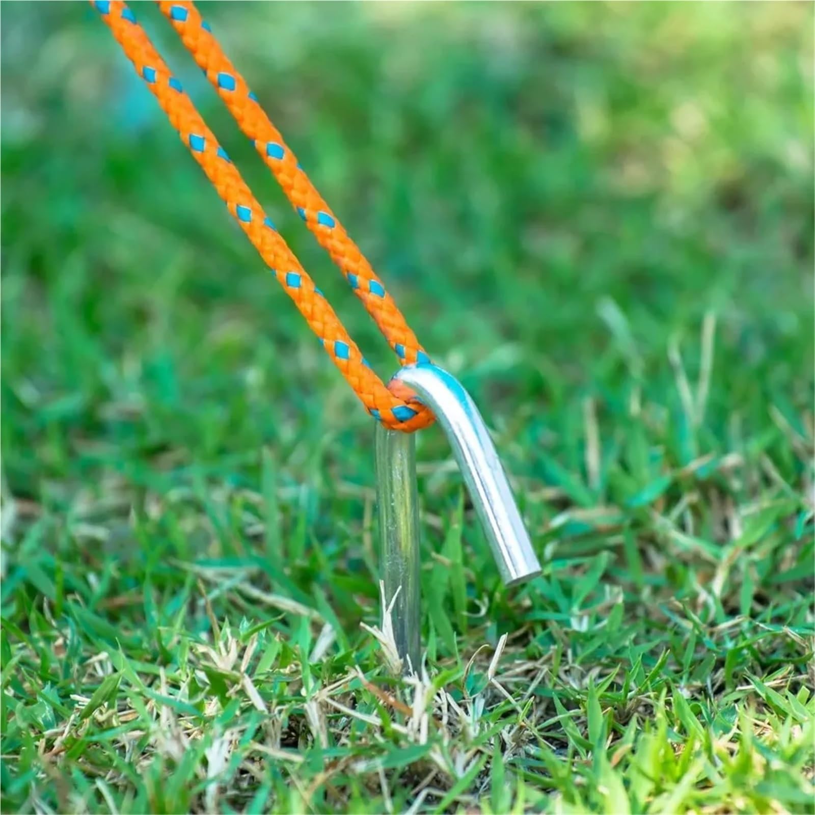 Piquets de Tente Robustes en Acier galvanisé, 50 pièces, Pointe Pointue argentée, Feuille Sol Camping, Ancre, Accessoires pour Le Camping, Les Voyages