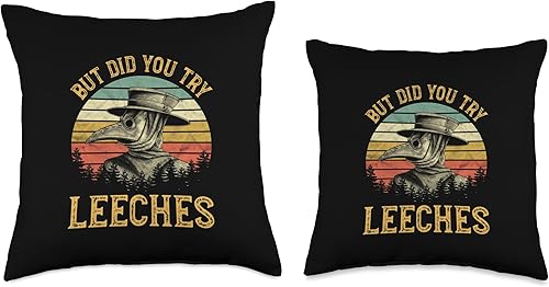 Miniatura 3 de But Did You Try Leeches Mask Cloak Funny Plague Doctor Lover Throw Pillow