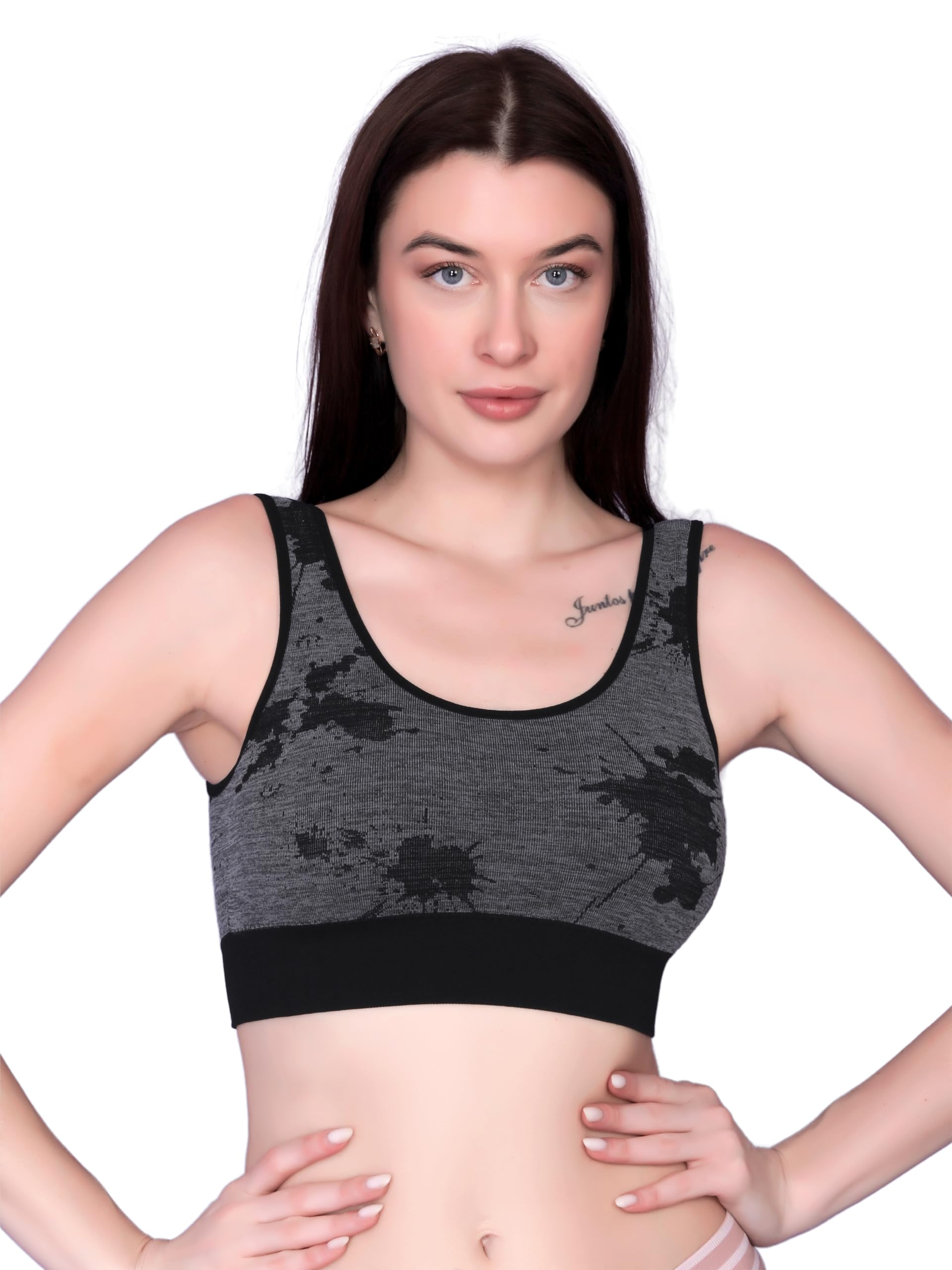 Women's Spandex Lightly Padded Non-Wired Bralette Bra Seamless Light Weight and Easy to wear- Seamless, Soft and Comfortable for All-Day Wear for All Body Types - (GBRA023)-image-10