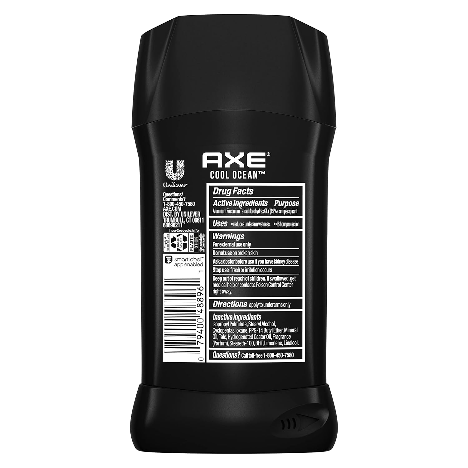 AXE Antiperspirant Deodorant For Men 48 Hour Sweat And Odor Protection For Long Lasting Freshness Cool Ocean Stay Dry For 48H With Men's Deodorant 2.7 oz 4 Count