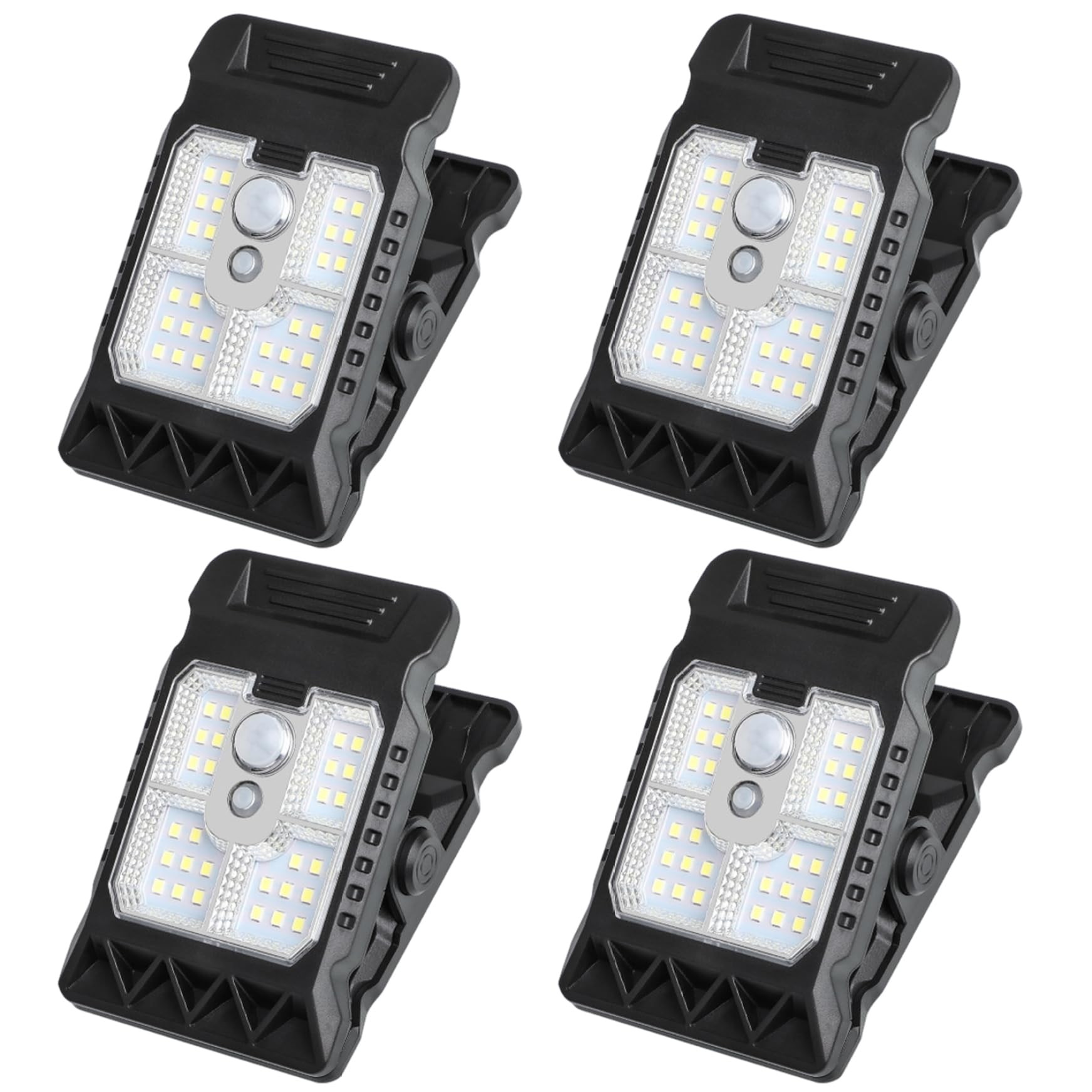 Ginwrek Clip on Solar Lights Outdoor 4Pcs Solar Clip Light with Motion Sensor, Portable on Lights Outdoor, Multifunctional LED Lamp for Garden, Home