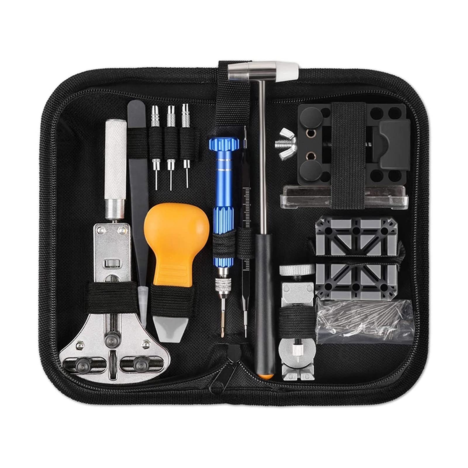 Kit de reparación de Relojes Herramientas para reparación de Relojes Kit de reemplazo de Pilas de Relojes Herramienta para pasadores de Correa de Reloj Juego de Herramientas para pasadores