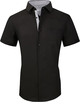 Alex Vando Mens 4-Way Stretch Wrinkle Free Business Casual Dress Shirt | Soft touch,Easy Care,Inner Collar Stay,Durable Stitching,Daily & Business