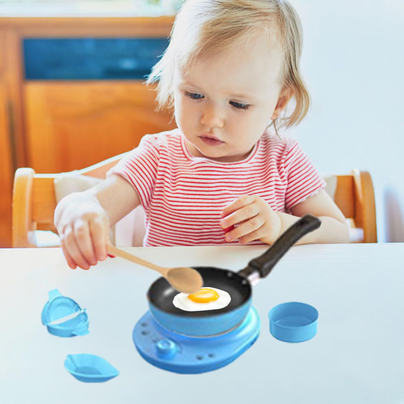 Set Cuisine Enfant Petit Set d'ustensiles Cuisine sécurisé pour de rôle