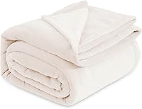 Bedsure GentleSoft Queen Fleece Blanket Cream 90x90 - Ultra Soft Lightweight Plush Microfiber Bed Blanket for Cozy Comfort
