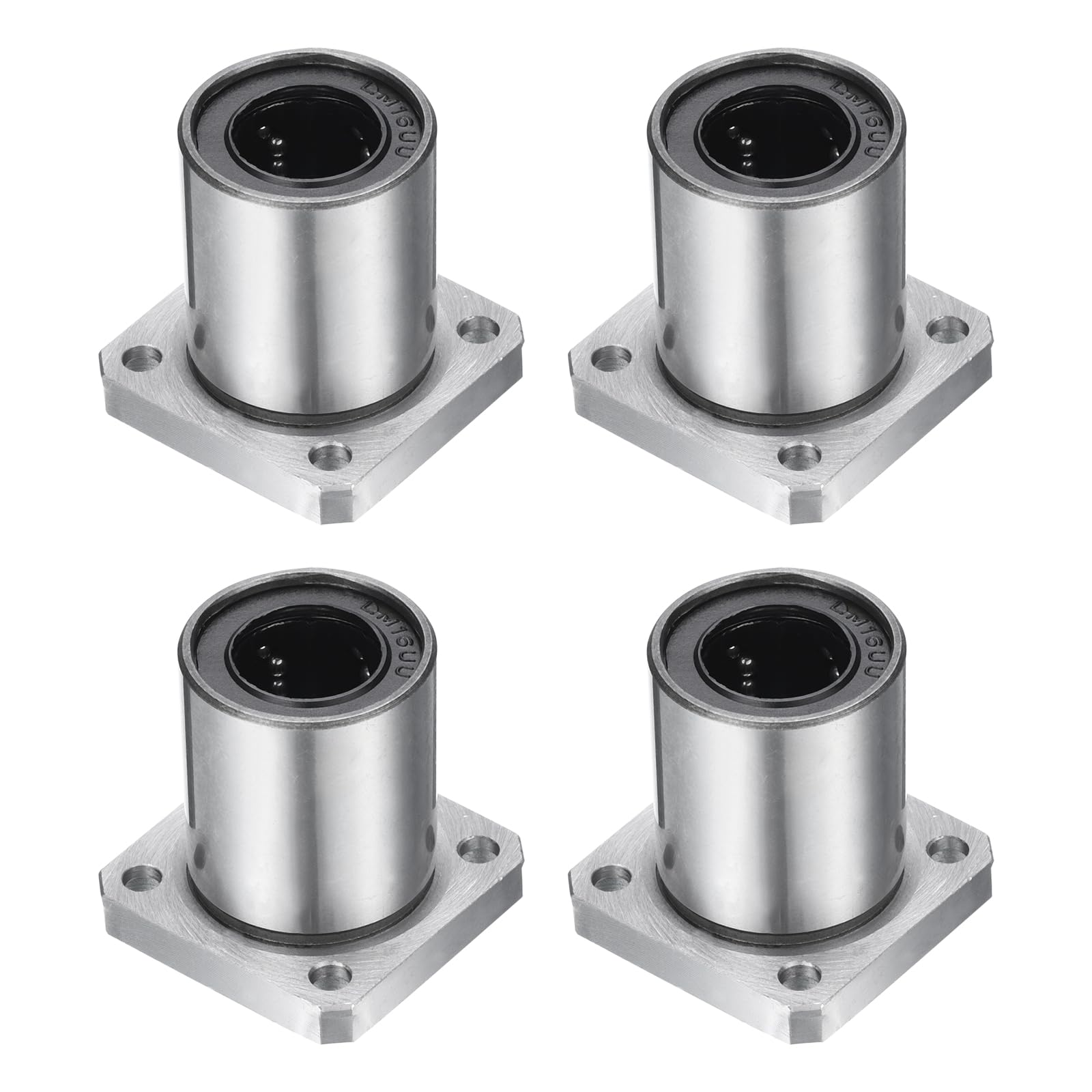 QUARKZMAN LMK16UU Roulements à Billes Linéaires 16mm Alésage 28mm OD 37mm Longueur Carré Cage en Acier à Bride pour Machine CNC et Imprimante 3D