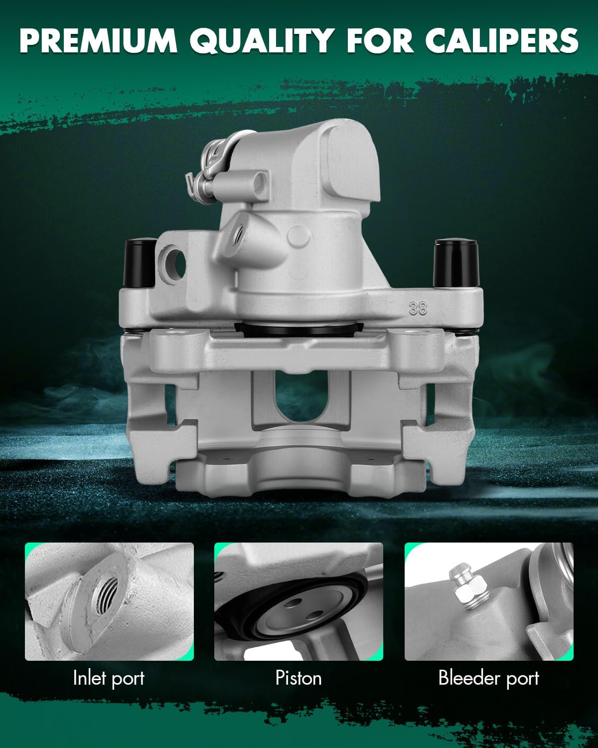 SCITOO Rear Right Brake Caliper With Bracket 19B3109 Compatible For Mazda For 5 2006-2010 2012-2015