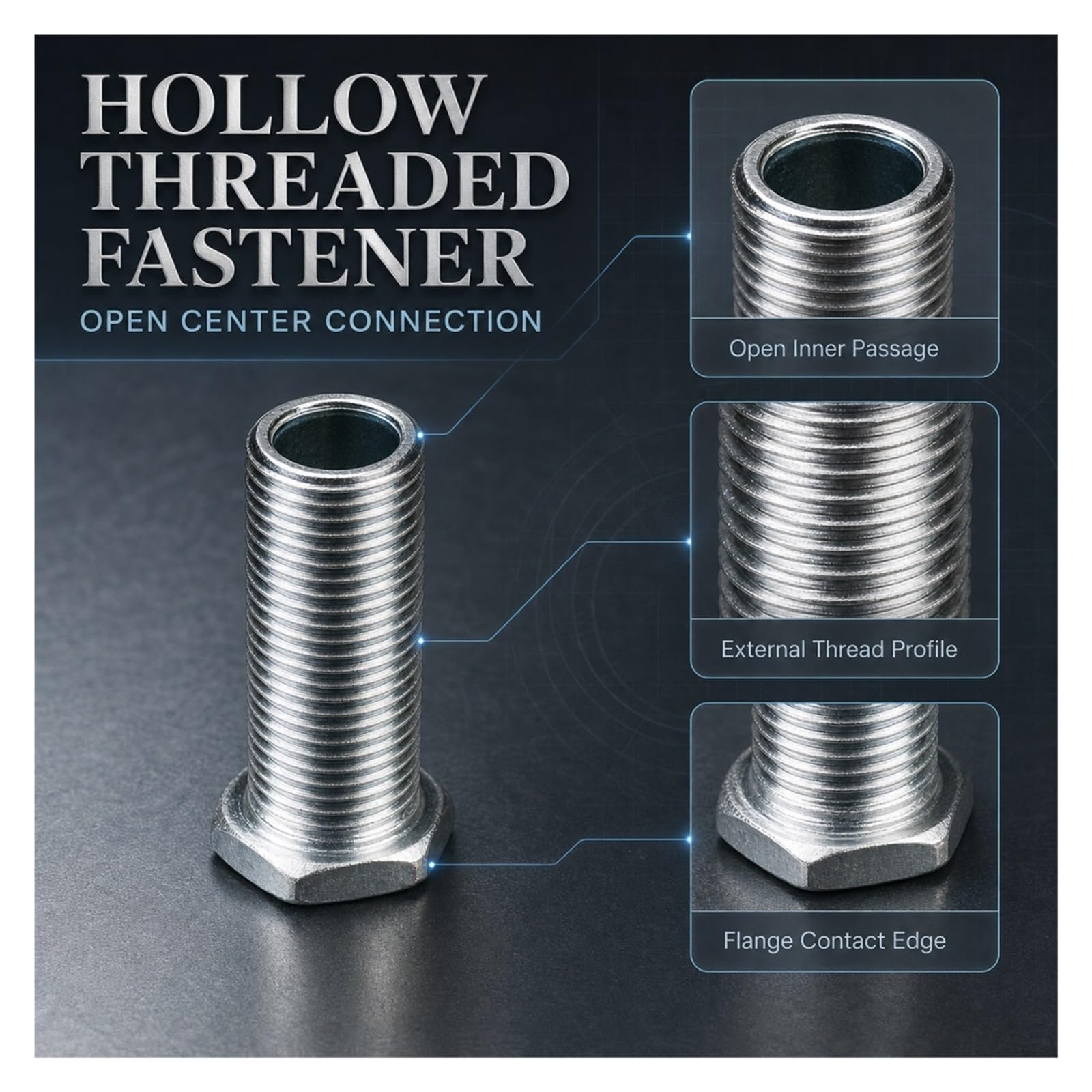 Hohlgewinderohrschraube mit Flanschkappe | 10/100 Stück M10 x 1,0 Teilung, geeignet for DIY-Ersatzteile von Beleuchtungskörpern(Zinc plated M10*15mm 100 pcs)